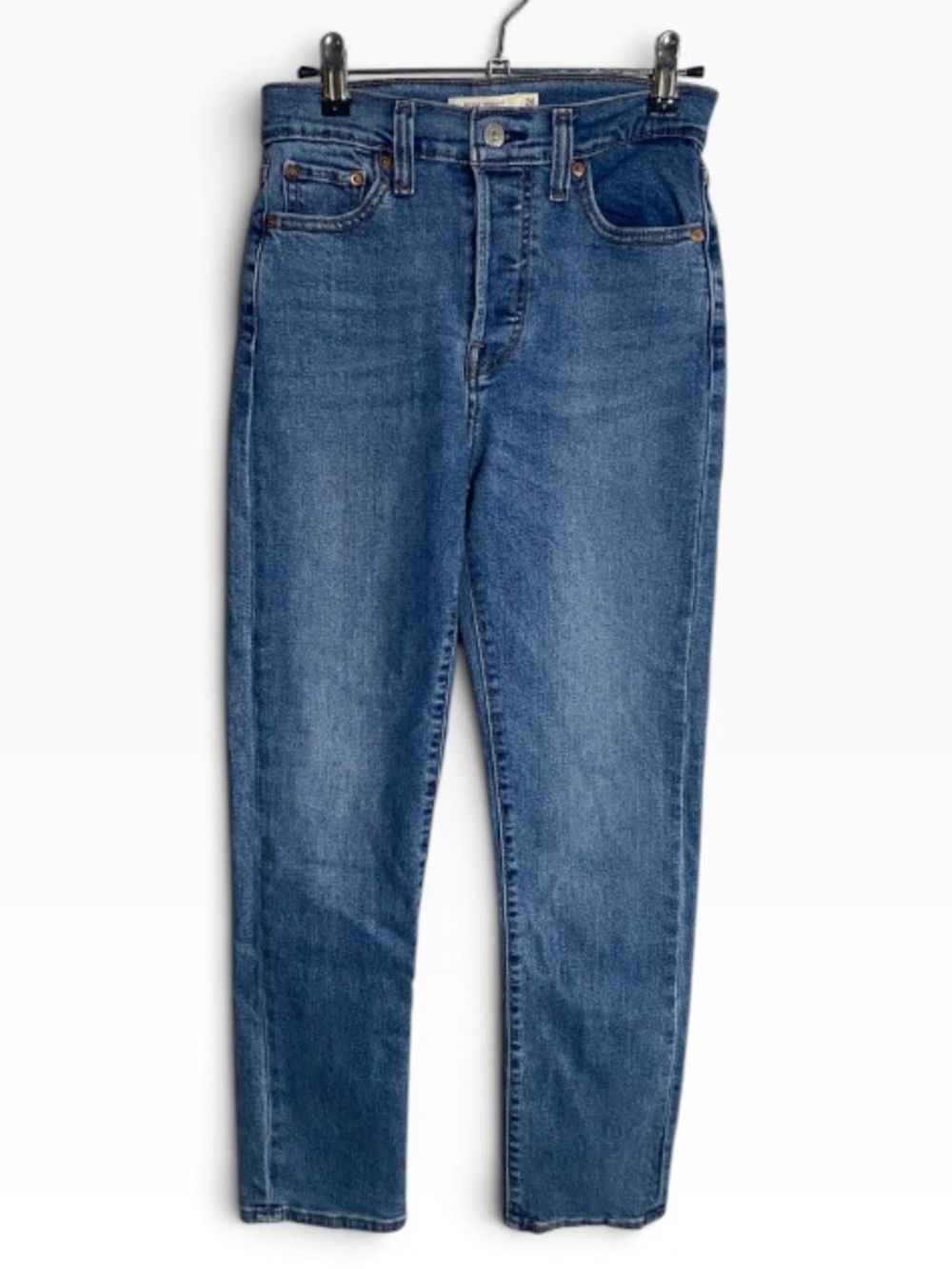 Levi’s Wedgie Straight Jeans Women’s 26 x28 Blue Denim High Rise Cotton Blend